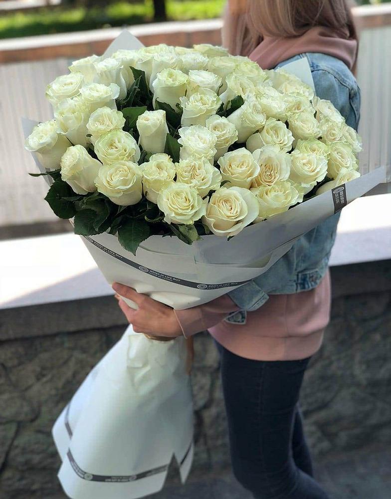 35 Белых роз в Ново-Талицы Букет 35 Белых роз в Ново-Талицы